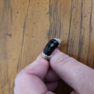Judith Ripka Onyx Ring Size 6